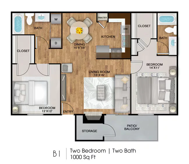 The 1000 1134 floor plan